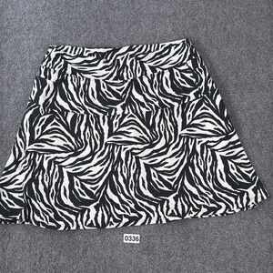 Dona Jo Skort Size 3 XL 18" Zebra Print Athletic Tennis Skirt Pickleball Pocket